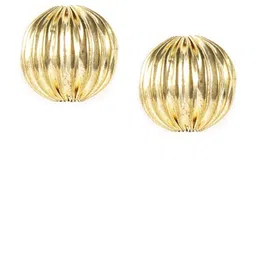 StyleCast Gold Plated Spherical Shaped Studs image 2