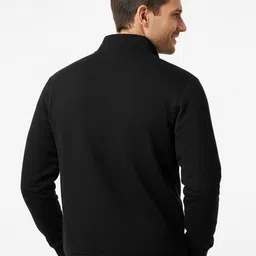 Try This Mens Black High Neck Long Sleeves Sweatshirt image 4