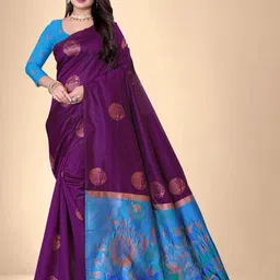 Abhilasha Ethnic Motifs Woven Design Zari Pure Silk Kanjeevaram Saree-picture-35