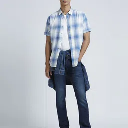 Pepe Jeans Men Spread Collar Tartan Checked Cotton Casual Shirt image 3