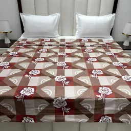 Pure Decor Brown & WhitePrinted Pure Cotton 260 TC King SizeDuvetCover image 3