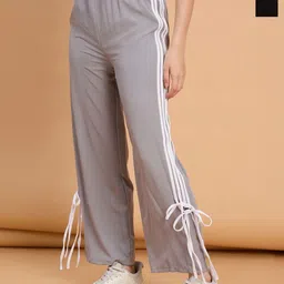 The Roadster Lifestyle Co Pack Of 2 Side Striped Straight-Fit Ankle Tie Detail Trousers-picture-40