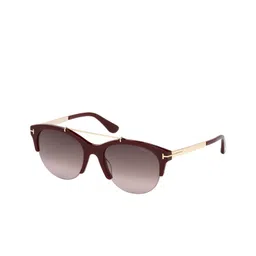 Tom Ford Women Half Rim UV Protected Round Sunglasses FT0517 55 69T-picture-10