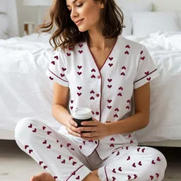 Trendyol Women Printed Night suit-image-45