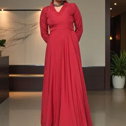 DIYAZ Adults-Women Maroon Polyester Dresses-picture-10