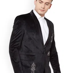 Wintage Dust Free Velvet Tuxedo With Embroidery Single Breasted Blazer image 4