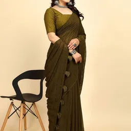 Zeenat Duniya Embellished Pure Chiffon Saree-picture-37