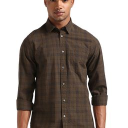 Tommy Hilfiger Men Slim Fit Opaque Checked Casual Shirt-picture-29