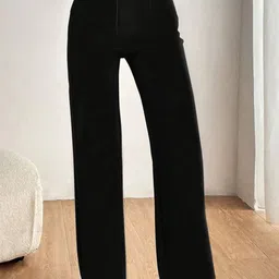KERI PERRY Women Relaxed Straight Leg High-Rise Trousers-image-92