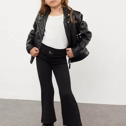 Trendyol Girls Mid Rise Ankle Length Leggings-picture-57