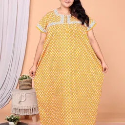JAIPZZ APPARELS Printed Maxi Nightdress-image-64