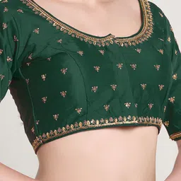 HERE&NOW Embroidered Silk Saree Blouse image 3