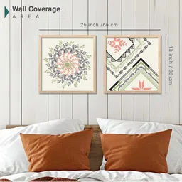 WALLLANE Set of 2 Abstract Wood Wall Art image 2