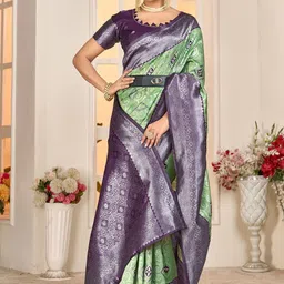 sareyavella Woven Design Zari Art Silk Handloom Kanjeevaram Saree-image-22