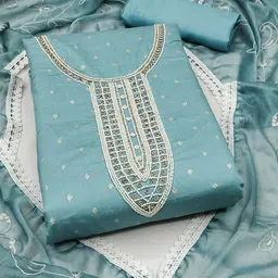 Ishin Embroidered Unstitched Dress Material-picture-27