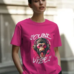 GRACE & JACK Women Graphic Printed Round Neck Cotton T-shirt-image-26