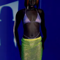 LULU & SKY Sheer Shimmery Pencil Mini Skirt-picture-32