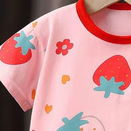 StyleCast x Revolte Girls Printed Short Sleeves Pure Cotton T-shirt With Shorts image 3