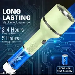 zeno volt Rechargeable 2 in 1 Long Torch Up to 1 Km high powerDual BatterTorch 18 cm,6hrs Torch-picture-19