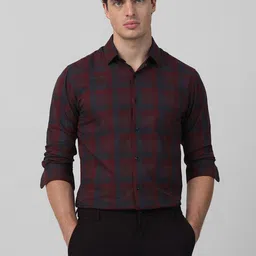 mufti Men Slim Fit Checkered Spread Collar Casual Shirt image 1