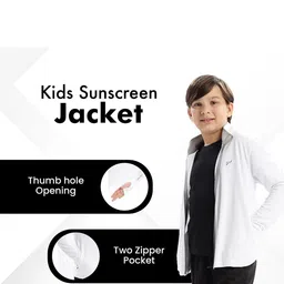 BLUE TYGA Boys Antimicrobial Outdoor Open Front Sunscreen Jacket image 4