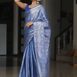 BerMondsey Woven Design Zari Banarasi Saree image 3