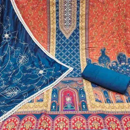 Maroosh Floral Embroidered Sequinned Unstitched Dress Material image 5