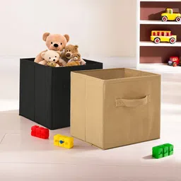 Kuber Industries Black & Beige 2 Pieces Drawer Organisers image 1