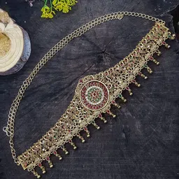 GRIIHAM Pearls Studded Waist Chain Saree Accessories-picture-38