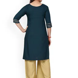BAESD Girls Printed Regular Pure Cotton Kurta with Palazzos image 5