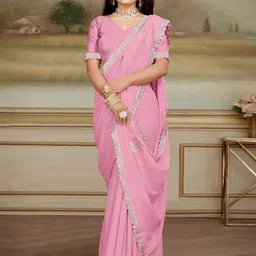 Manthan Creation Embroidered Art Silk Saree image 2