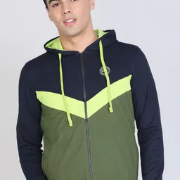 peter england Men Full Sleeve Color Block Hooded Sweatshirt-picture-11