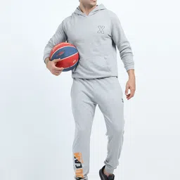 ESSPOIRE Men Typography Printed Full Sleeves Hooded Sweatshirt image 4