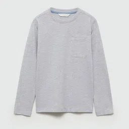 Mango Kids Boys Long Sleeves Melange Effect T-shirt-picture-12