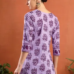 KIRNYA Floral Print Ethnic Cotton Top image 5