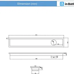 inbath Floor Stainless Steel Push Down Strainer image 3