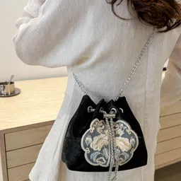 CORSICA Women Black Floral Printed PU Swagger Sling Bag-image-20