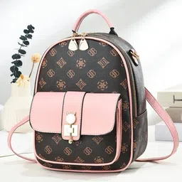 KPOP Women Brand Logo Embellished Backpack-picture-11