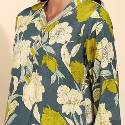 Asami Printed V-Neck Tunic With Trousers Co-Ords image 2