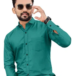 IKON FASHION Men Original Fit Spread Collar Textured Cotton Casual Shirt-picture-21