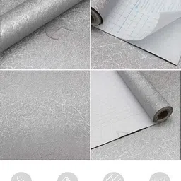 Aura Grey Textured Waterproof Self-Adhesive 3D Wallpaper image 5