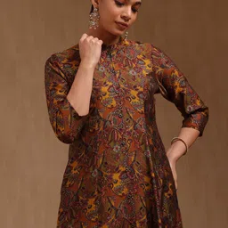 Soch Floral Printed Mandarin Collar Straight Kurta image 5