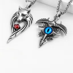 kazare Rhodium-Plated Animal Shaped Pendants with Chains-picture-44