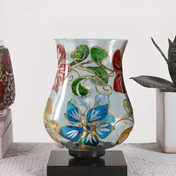 Aura White Printed Wood Traditional Abstract Shaped Table Lamp-picture-17