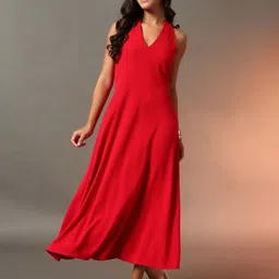 Trend Arrest Women Solid Tie-Ups Dress-image-94