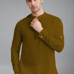 BHUVIKOO Mandarin Collar Roll Up Sleeves Kurta-picture-37