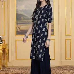 HERE&NOW Women Pack Of 3 Ethnic Motifs Printed Kurtas image 4