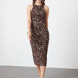 Trendyol Animal Printed Bodycon Midi Dress-picture-0