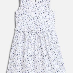 Allen Solly Junior Girls Floral Printed Cotton Fit & Flare Dress-picture-32