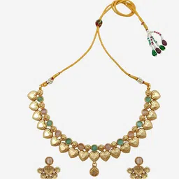 Kalakrith Milano Gold-Plated Crystal Studded Jewellery Set image 2